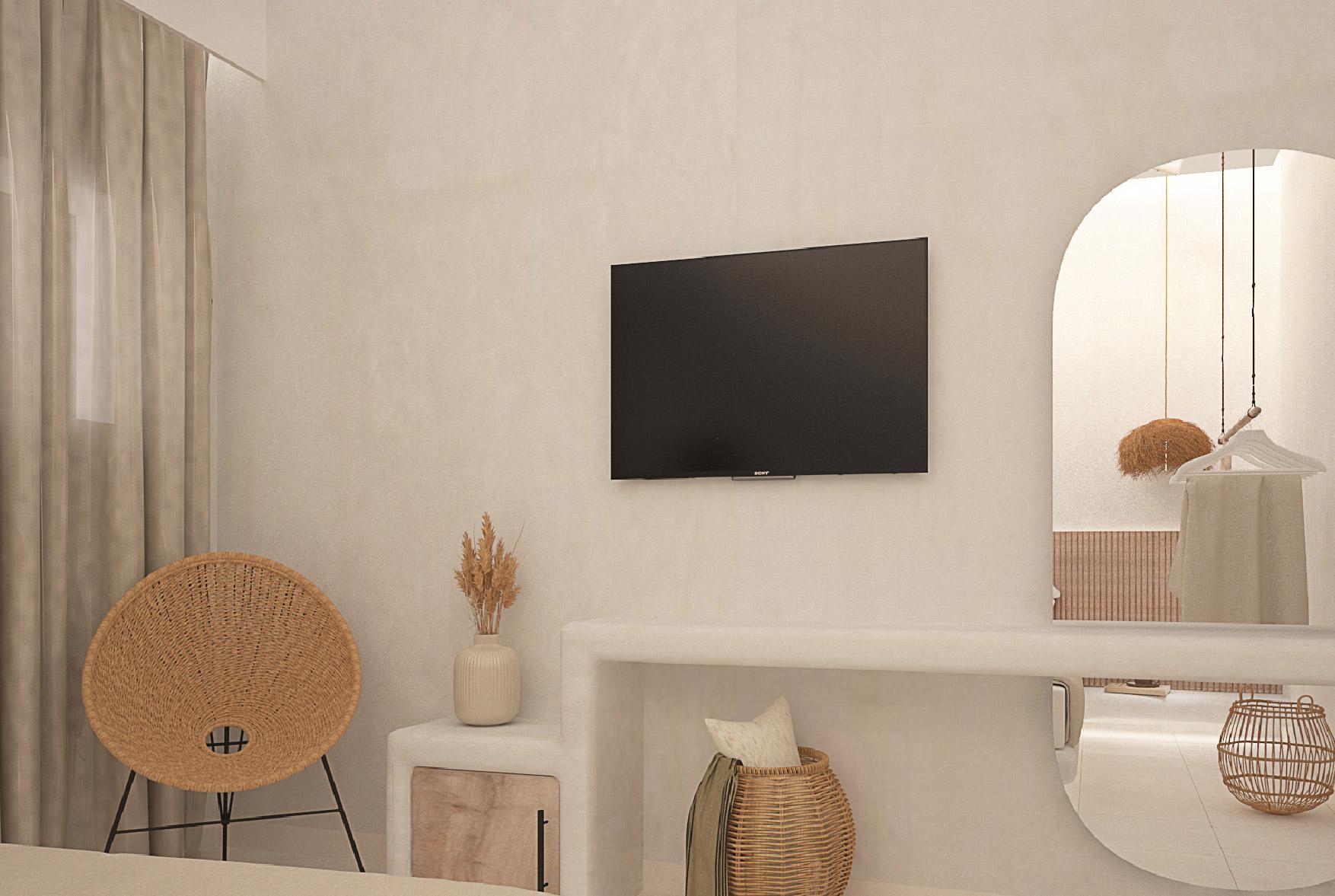 Aelia Luxury Suites Karterados  Zewnętrze zdjęcie A wall-mounted television